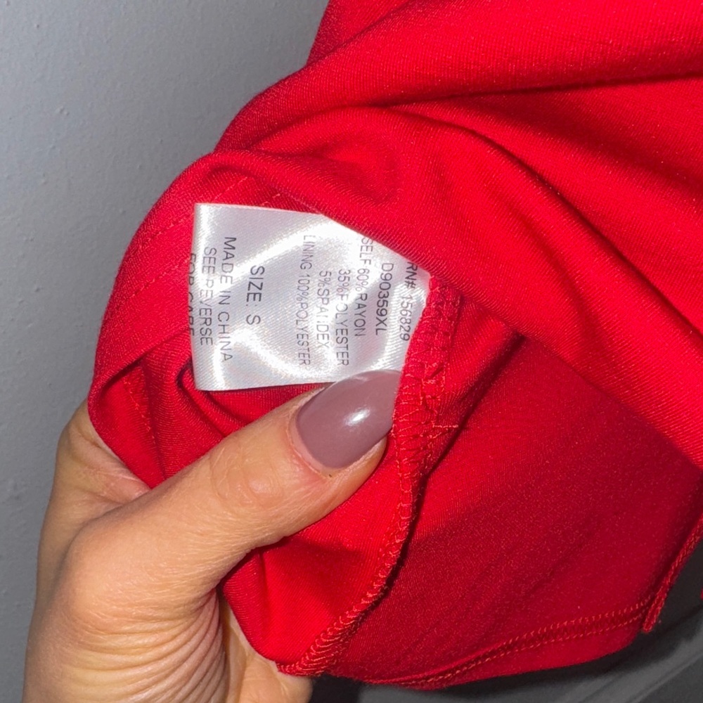 White Birch Bold Red Ruched Mini Dress - Picture 10 of 10